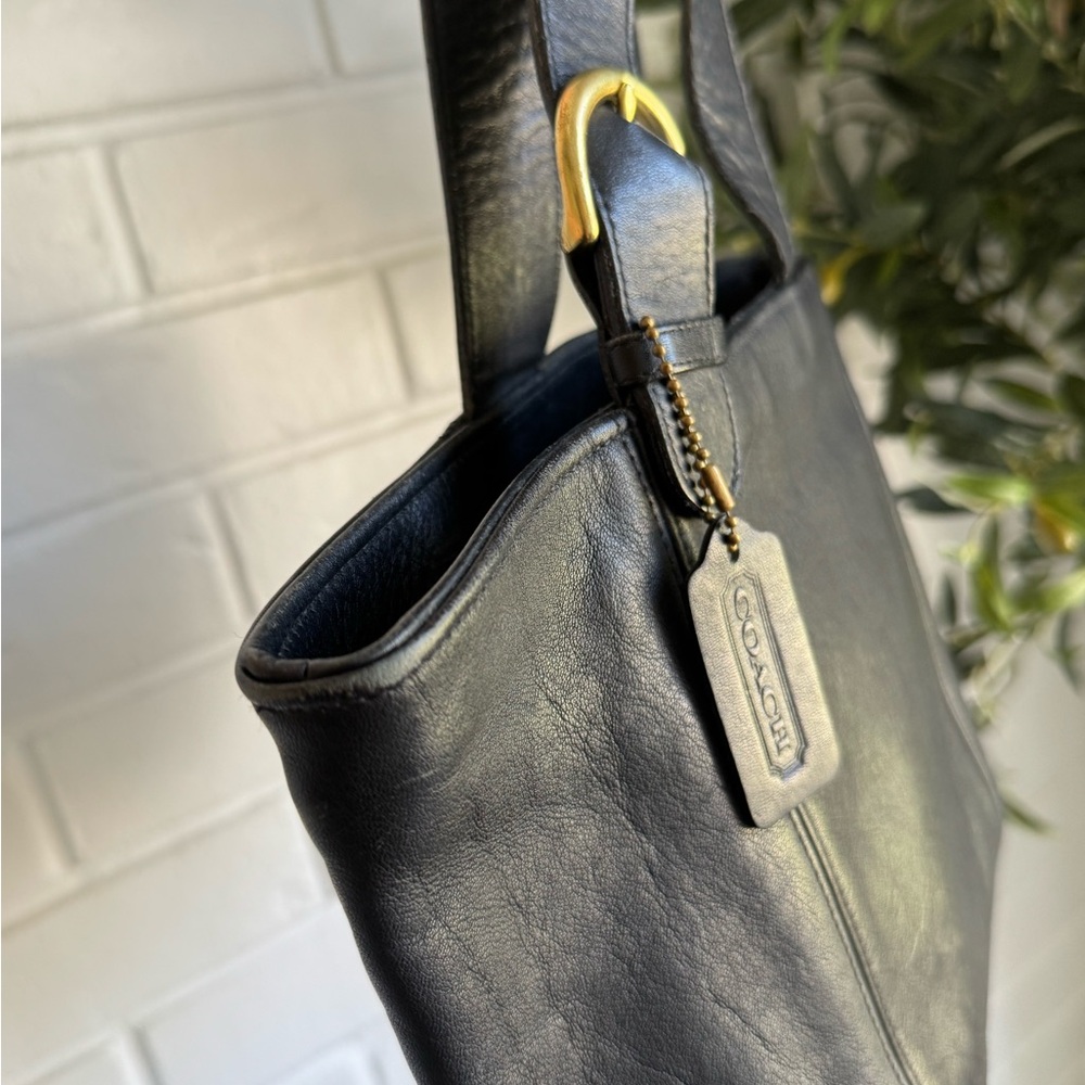 Coach Vintage Oroton Classic Black Leather Tote bag - Picture 10 of 11